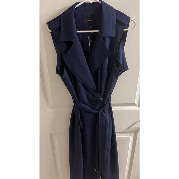 NWT Lane Bryant Size 18 / 20 Woman's Navy Blue Sleeveless Dress Pockets - Picture 4 of 10